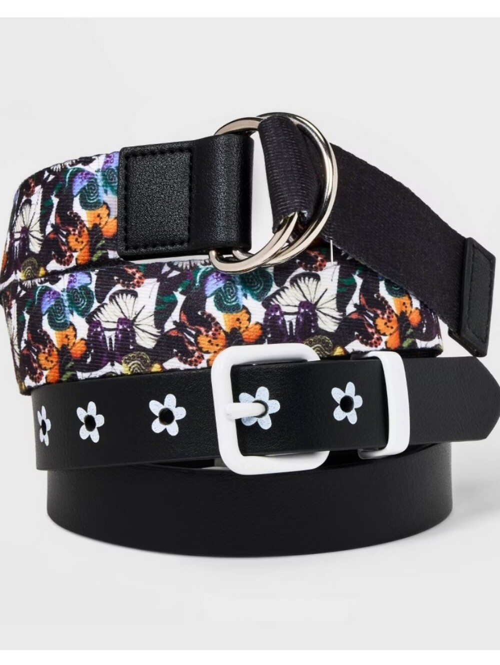 Girls' 2pk Butterfly & Daisy Belt Set - art class XL